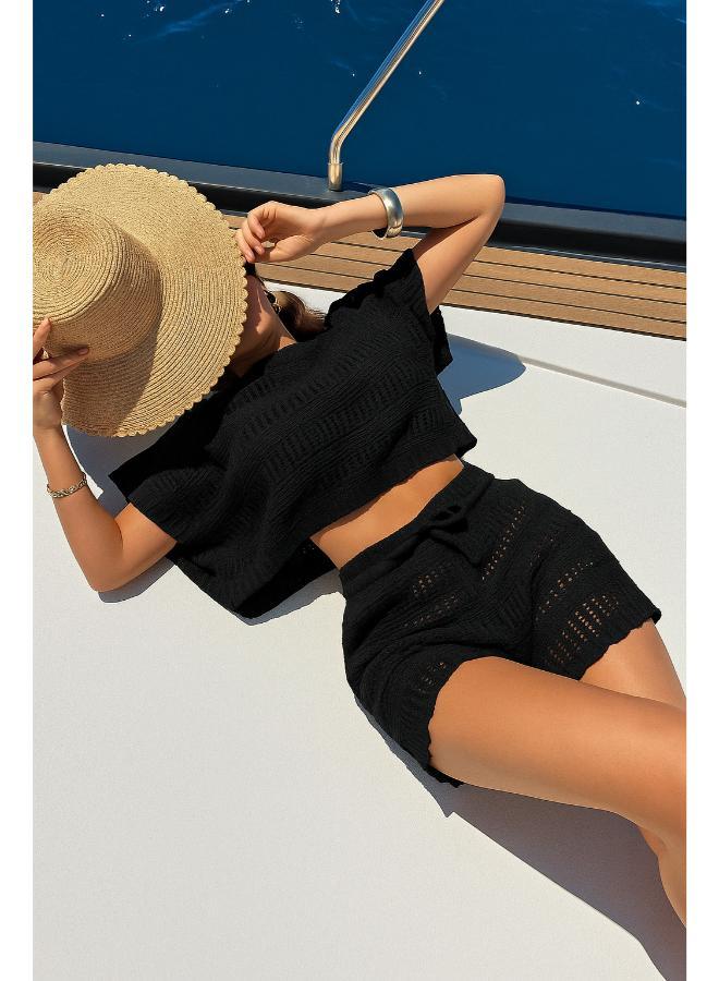 Ginger Crochet Top & Short Beach Coord Set - Image 4