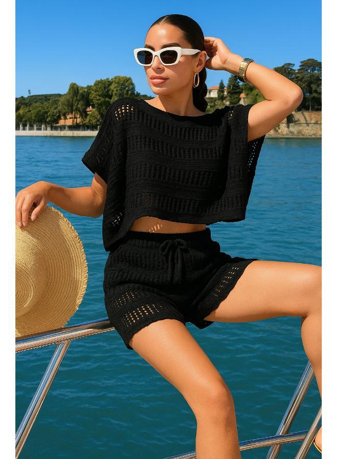 Ginger Crochet Top & Short Beach Coord Set - Image 5