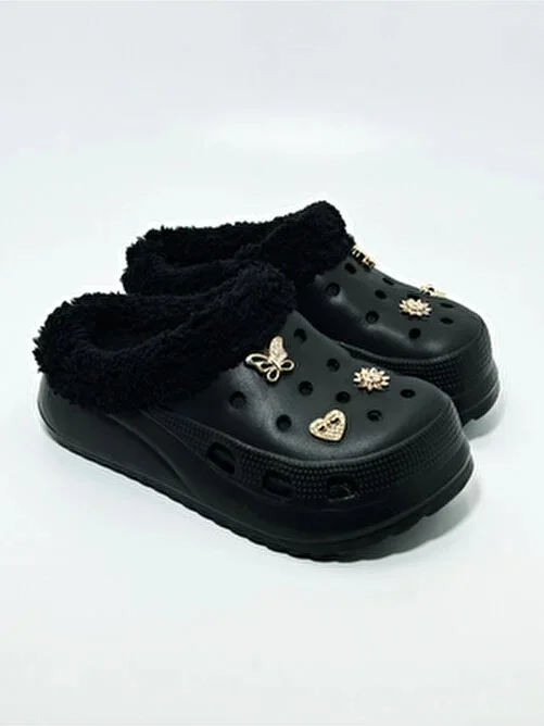 Akınalbella bella BELLE NEW TREND BLACK STONE BUCKLED FEATHERED DAILY HOME WORK HOSPITAL WASHABLE SLIPPERS