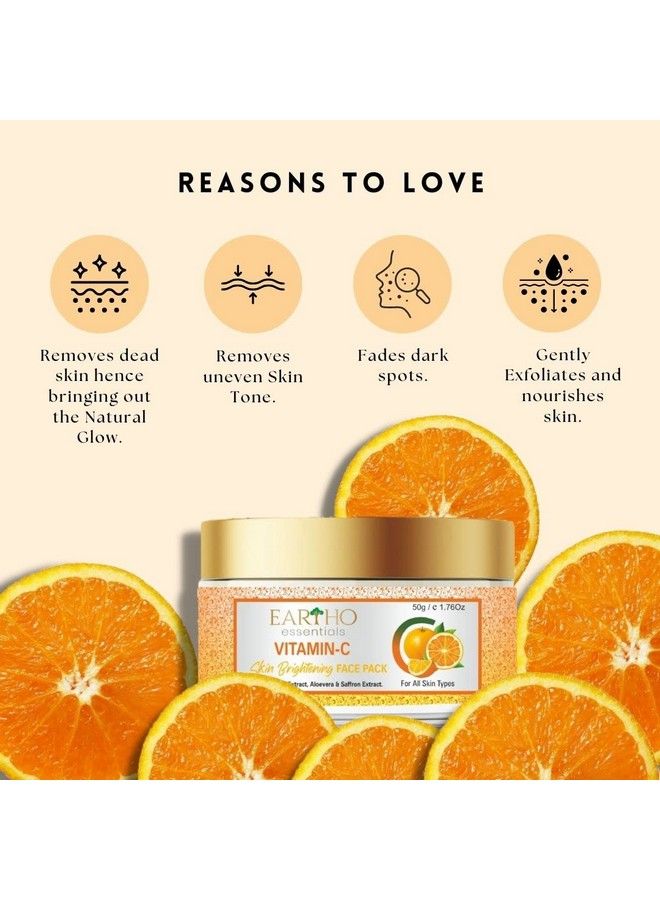 EARTHO essentials Vitamin C Skin Brightening Face Pack With Apple Extract Aloevera & Saffron Extract 50G - Image 5