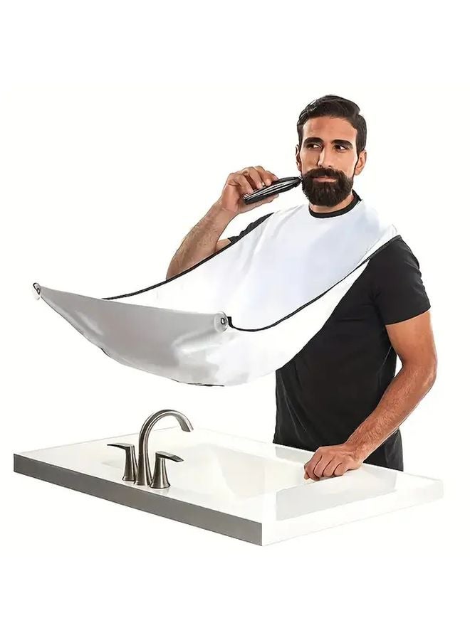 Black Beard Shaving Apron With Suction Cups Hair Catcher For Barbers And Grooming - Image 4