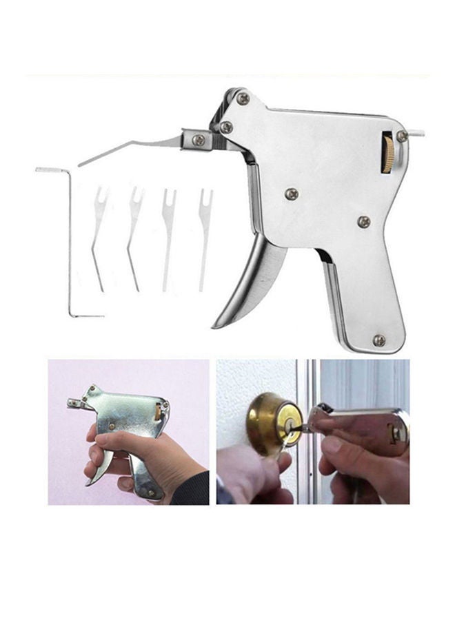 NIBEMINENT Pistol Door Lock Opener Tool Silver 0.184kg - Image 2