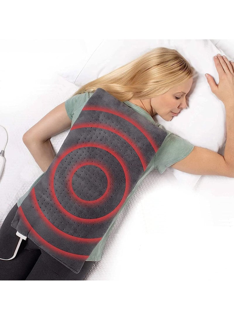 Shopit Electric Heated Massaging Pad Weighted Heating Therapy Pad Massager Vibrating Wrap Shawl For Neck Back Shoulder Hip Waist Lumbar Tummy Ankle Muscles Whole Body Pain Relief - Image 1