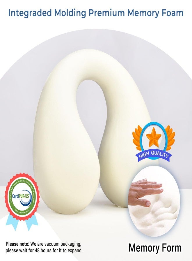 COOLBEBE Kids Travel Neck Pillow, Softly Double Support Travel Pillow for Car & Airplane, Traveling Gifts for Toddler & Children (1, Haze Blue) - Image 4