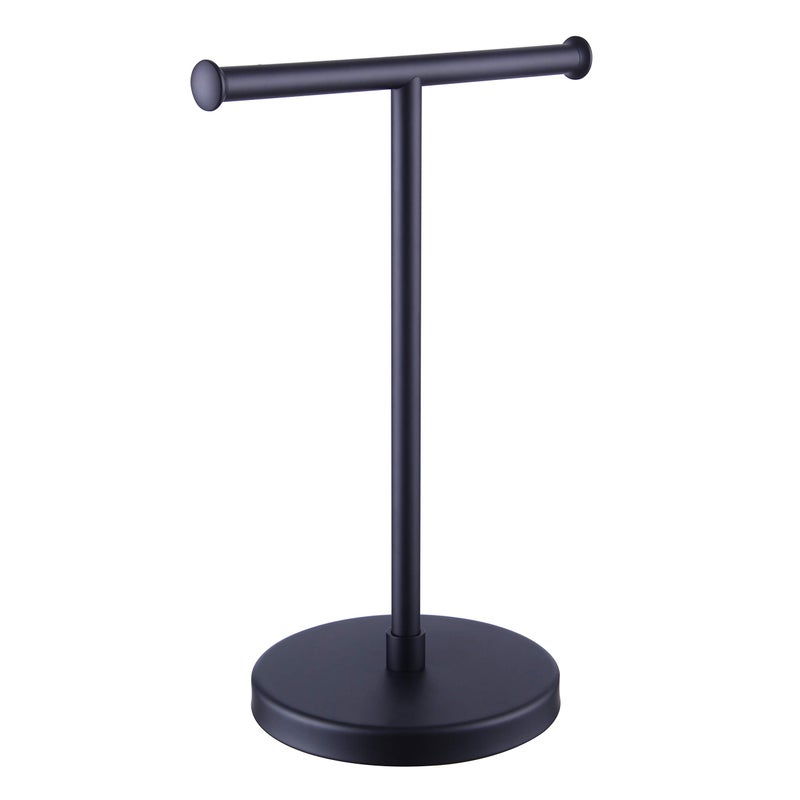 GERZWY SUS 304 Stainless Steel Hand Towel Holder Standing Tree Rack for Bathroom Vanities Countertop Matte Black DZY024BK