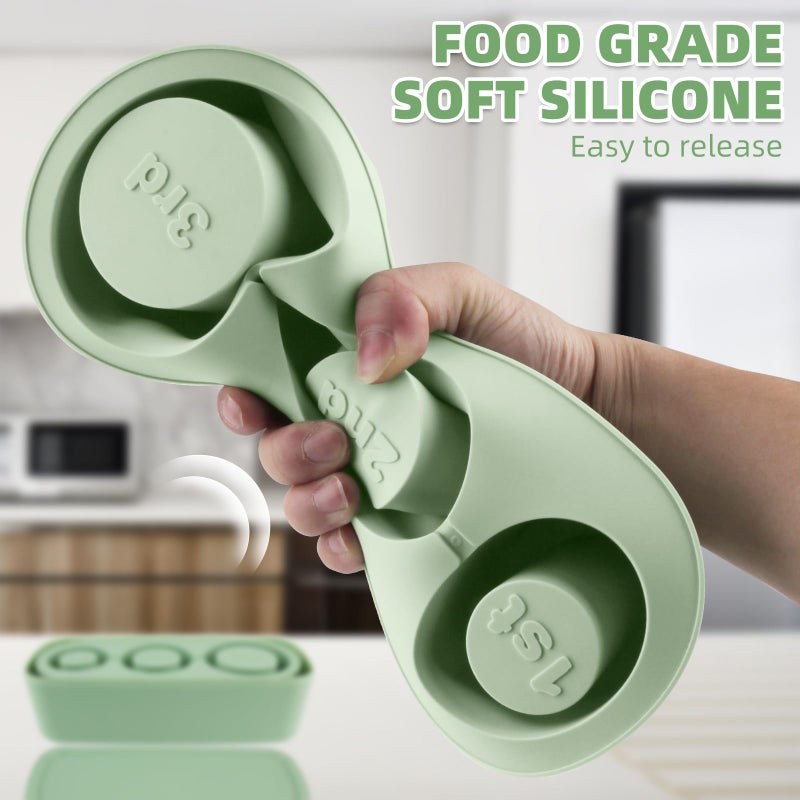 Fu Store Ice Cube Tray for Stanley Cup 30-40 oz Tumbler 3pcs Silicone Ice Cube Molds With Lid and Bin for Chilling Cocktails Whiskey Drinks Juice Coffee Easy Fill and Release Ice Maker - Image 5