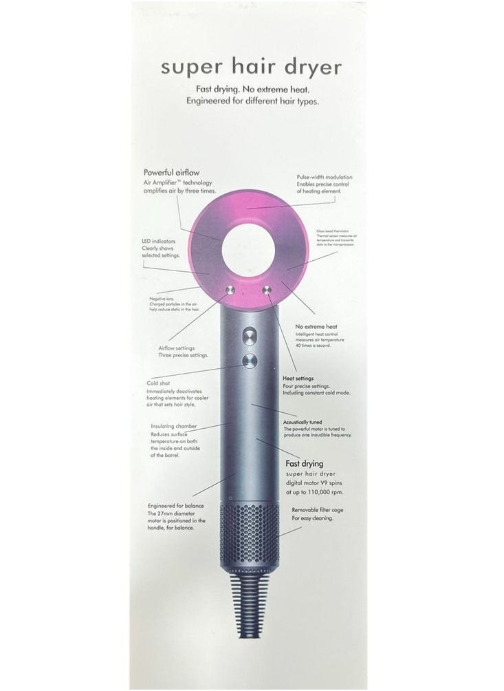 Super Hair Dryer Fast Drying, Controlled Styling, Powerful, Low Noise, Light Weight -OKEM