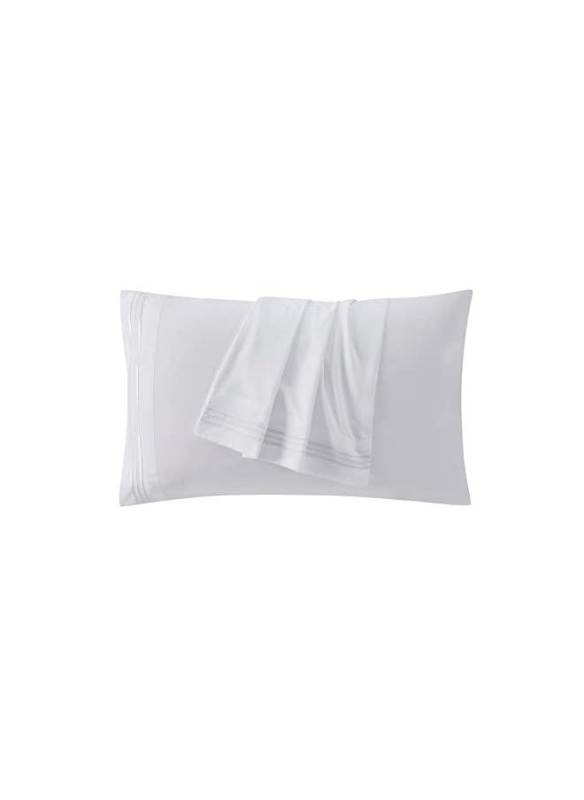 Clara Clark - King Sheets Set Deep Pocket Bed Sheets For King Size Bed 4 Piece King Size Sheets Extra Soft Bedding Sheets And Pillowcases White Sheets King - Image 1