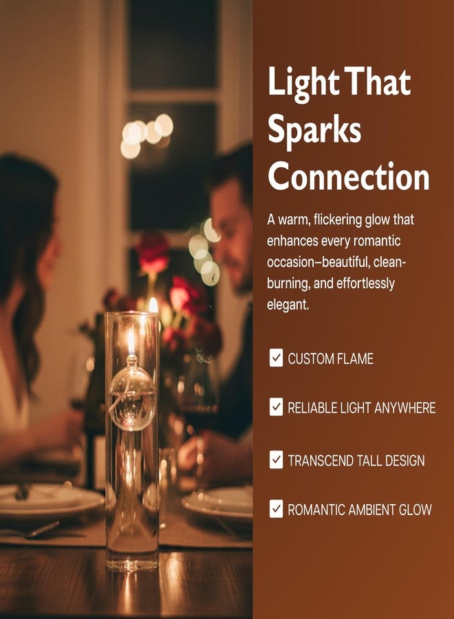 فايرفلاي شمعة زيت زجاجية قابلة لإعادة التعبئة من فايرفلاي فيولز - فانوس ترانسيند 8.38 بوصة بتصميم إعصار، للاستخدام الداخلي والخارجي. شمعة نظيفة مناسبة لتناول الطعام والمناسبات والإضاءة في حالات الطوارئ. تُستخدم مع البارافين السائل أو زيت المصابيح. - Image 5