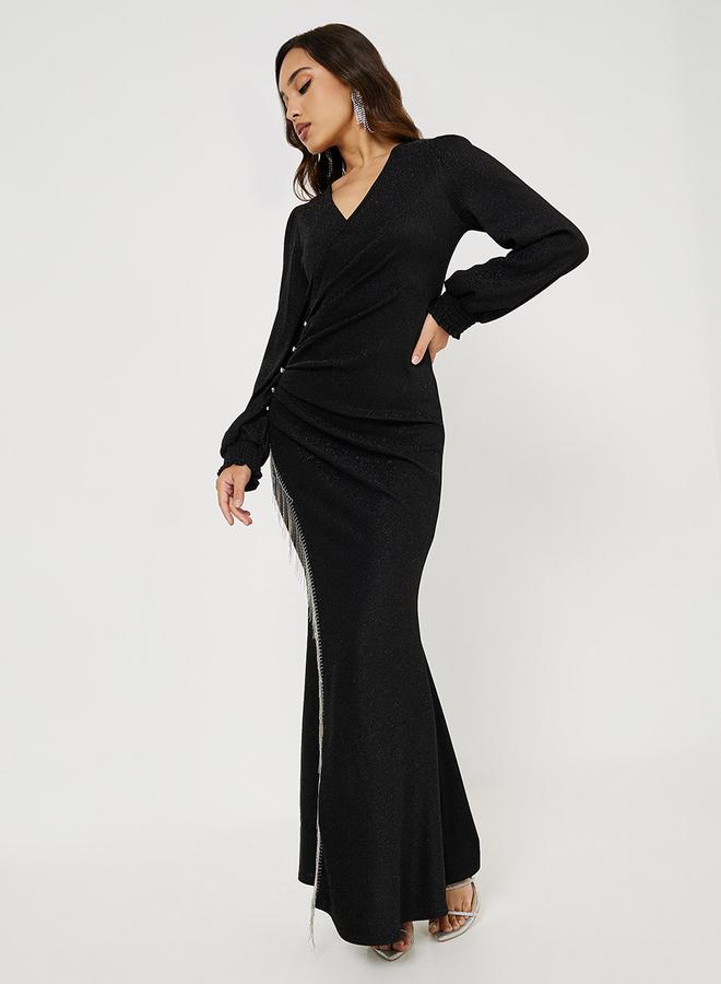 Styli Fringed Evening Dress  - Image 1