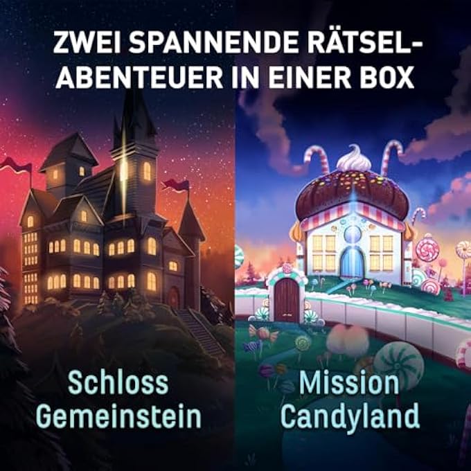 Kosmos 684662 EXIT  The Game Family Two Puzzle Adventures Castle Common Stone  Mission Candyland Escape Room Game for the Family EXIT Game Family and Children from 8 Years - Image 4