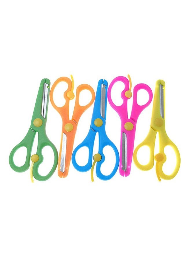 Kinteshun Children Scissors,Kids' Artwork Blunt Tip Anti-Pinch Shears Students Cutter Scissors for DIY Handcraft Projects(5pcs) - Image 4