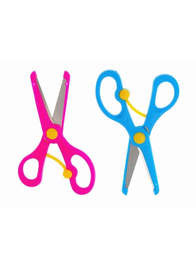 Kinteshun Children Scissors,Kids' Artwork Blunt Tip Anti-Pinch Shears Students Cutter Scissors for DIY Handcraft Projects(5pcs) - Image 3
