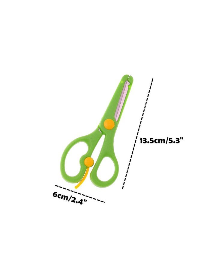 Kinteshun Children Scissors,Kids' Artwork Blunt Tip Anti-Pinch Shears Students Cutter Scissors for DIY Handcraft Projects(5pcs) - Image 2