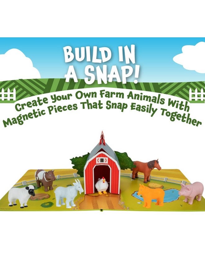 Popular Playthings Mini Magnetic Mix Or Match Animal Toys With Pop-Up Playmat, Set Of 7 - Farm - Image 3