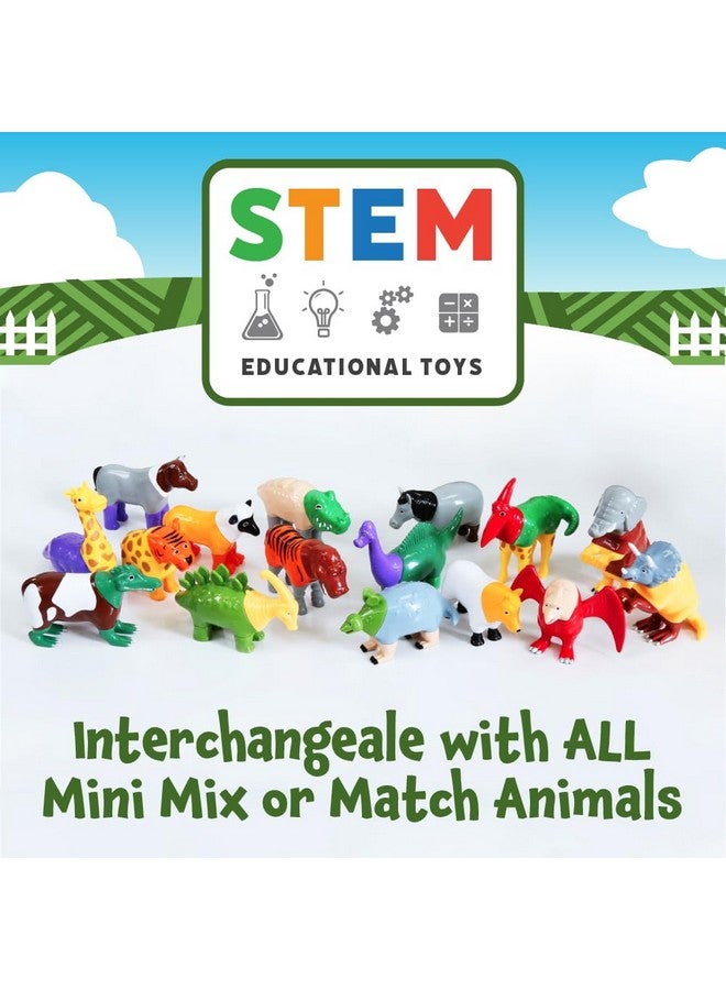 Popular Playthings Mini Magnetic Mix Or Match Animal Toys With Pop-Up Playmat, Set Of 7 - Farm - Image 5