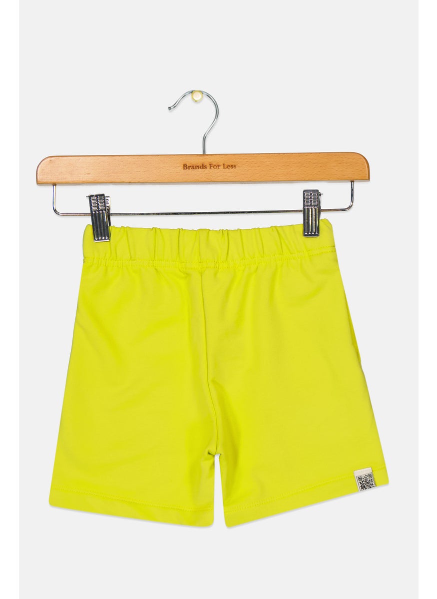 The Giving Movement Kids Girl Brand Logo Basic Short, Light Green  - Image 2