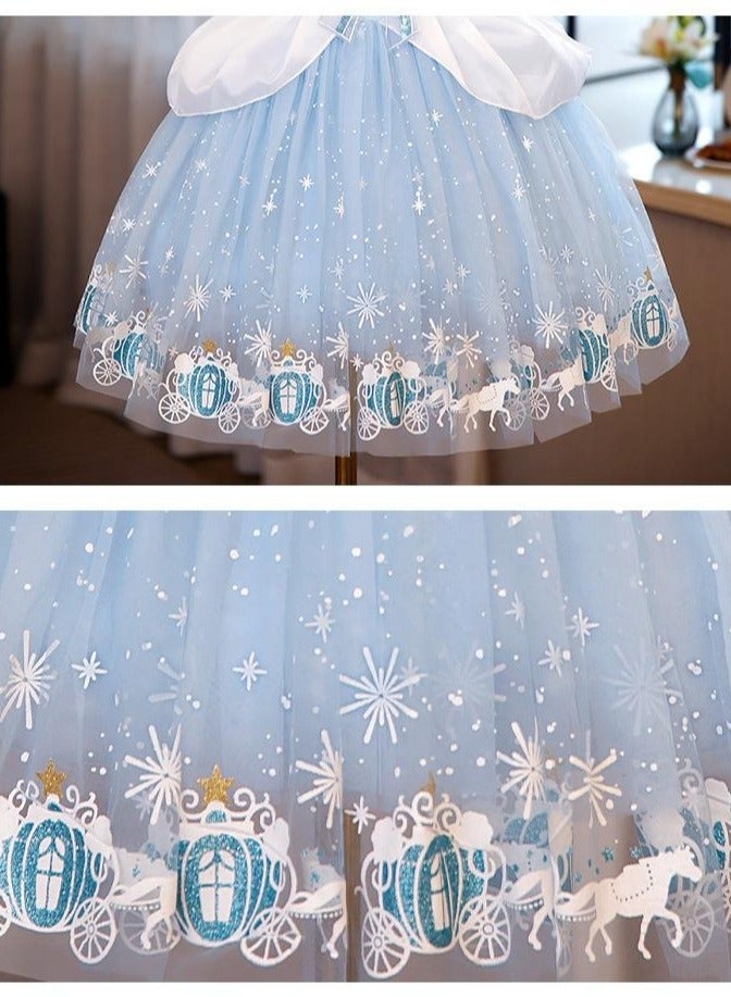 CALL PLAY Princess Dresses for Girls - Princess Costume with Long Cape for Girls Age 3-10 Year Old for Birthday Eid  Party - Image 2