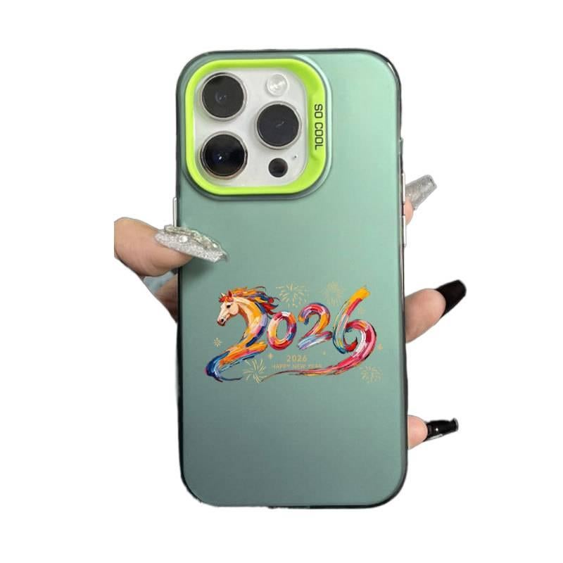 iPhone 15 Plus Case , Green , Year of the Horse 2026 Pattern , PC , Cover for iPhone 15 15 Plus 15 Pro 15 Pro Max - Image 4