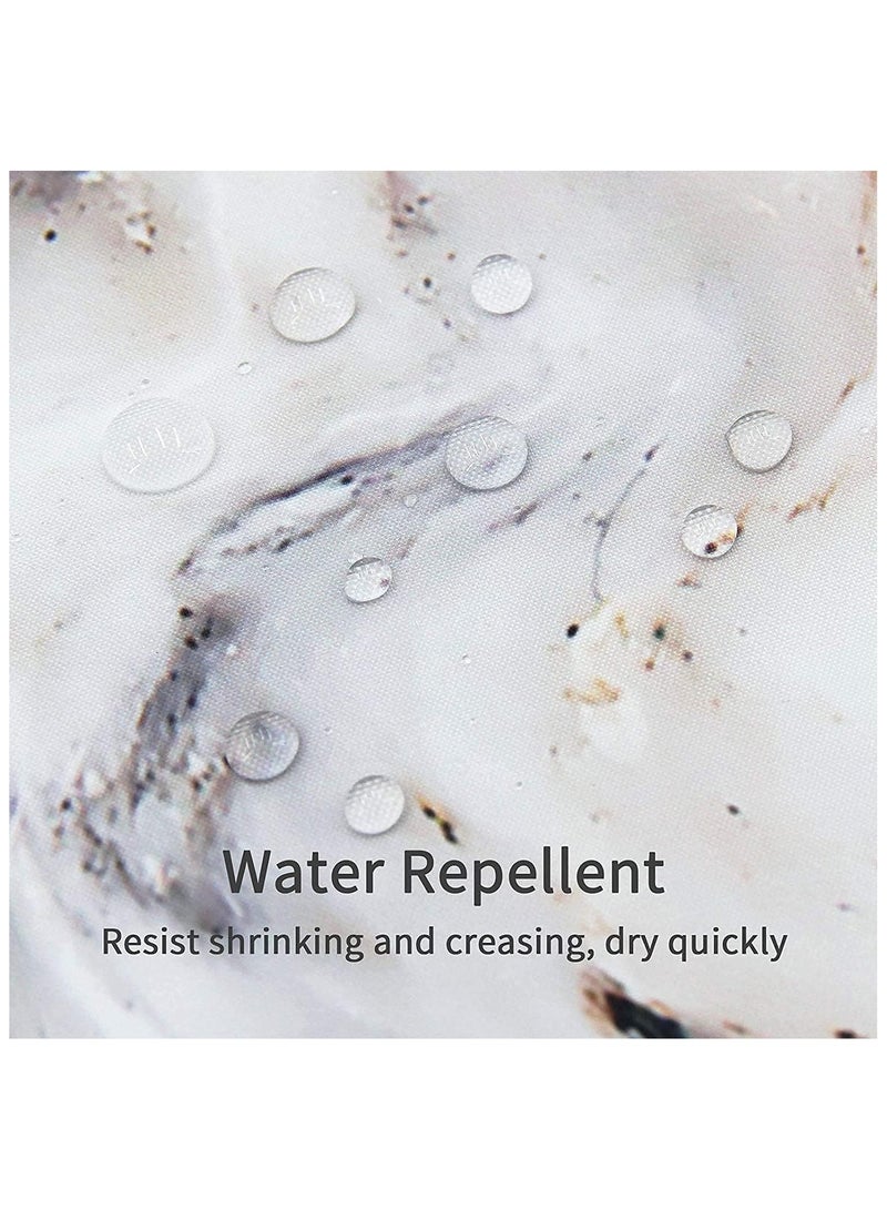 Grey Gold Marble Shower Curtain Liner 70 x 70in, Waterproof Abstract Modern Shower Curtain for Standard Bathtub, Luxury Shower Curtain for Bathroom Decor, Washable Fabric Shower Curtain Set - Image 3