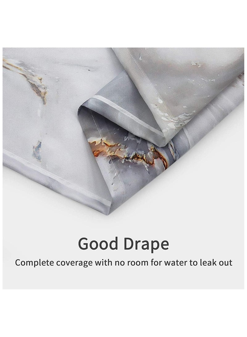 Grey Gold Marble Shower Curtain Liner 70 x 70in, Waterproof Abstract Modern Shower Curtain for Standard Bathtub, Luxury Shower Curtain for Bathroom Decor, Washable Fabric Shower Curtain Set - Image 5