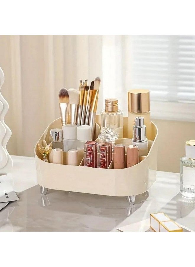 Azelf Stylish Cosmetic Organizer with Clear Cover - Makeup Storage Box with Integrated Brush Holder & Lipstick Rack for Beauty Lovers Attractive Look Luxurious Look - Image 5