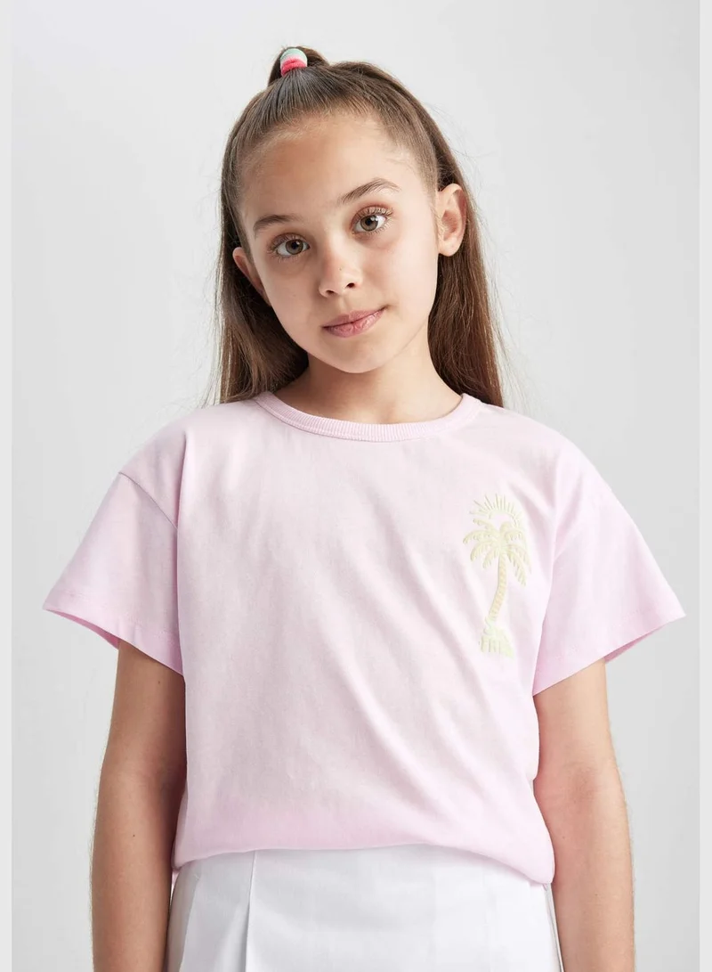 DeFacto Girl Knitted Short Sleeve Body