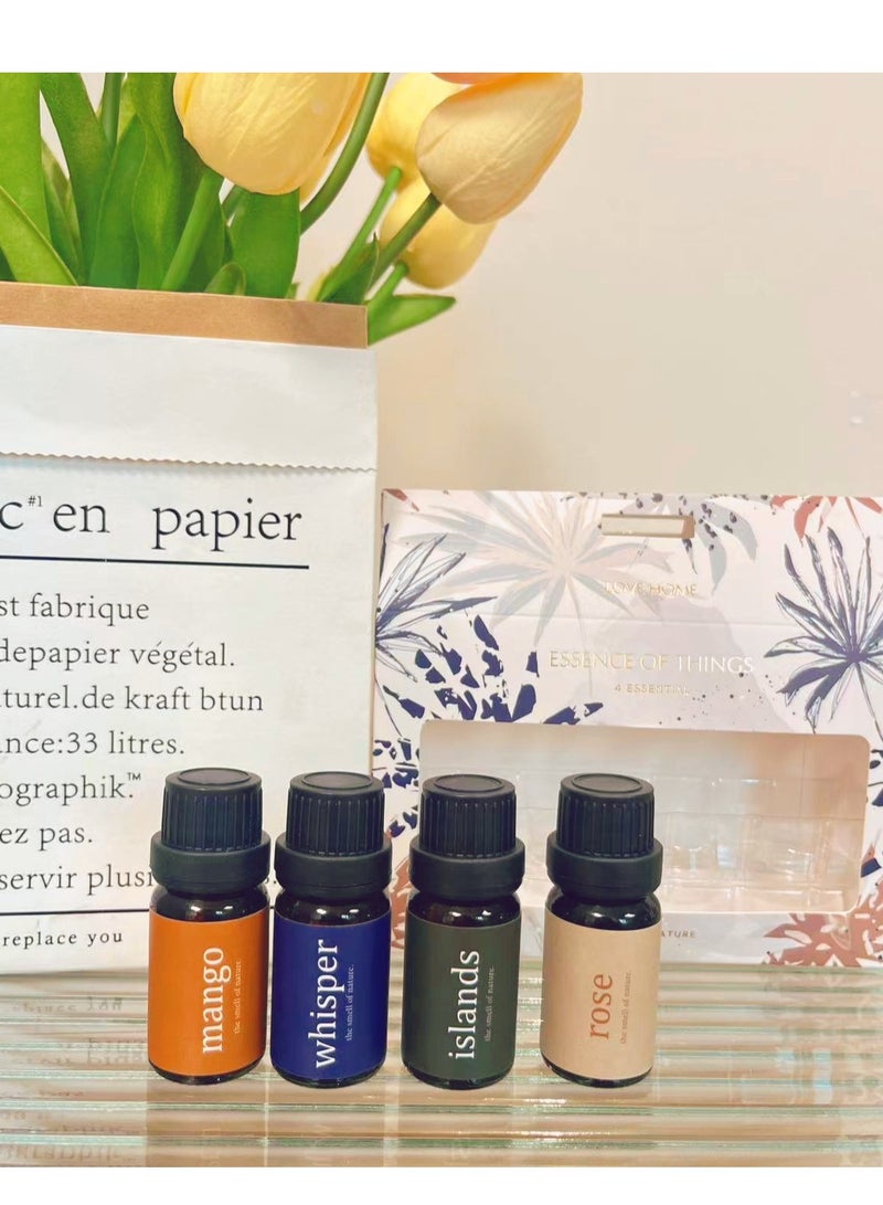 Laseta 4pcs x 10 mL Essential Oils Suit Water Soluble Aromatherapy Essential Oil (Mango,Islands,Rose,Whisper ) Aromatherapy Diffuser Oil for Humidifier, Aroma Diffuser - Image 2