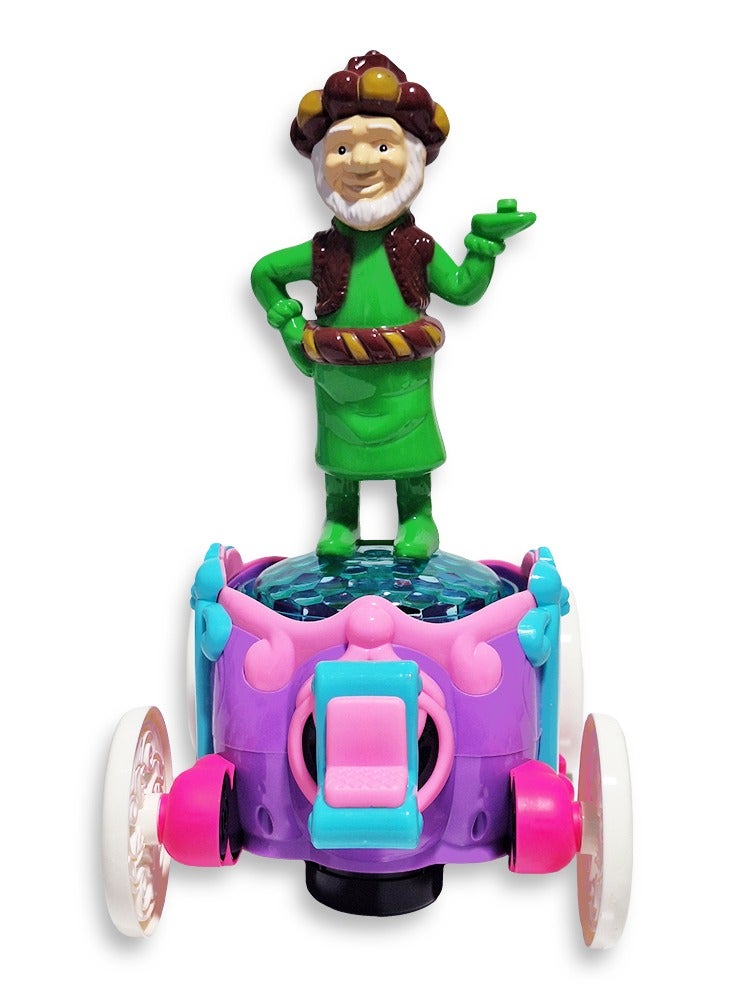 Ramadan Lantern, Great Musical Action Toy for Kids, Dancing Ramadan Lantern with Cartoon Characters on Luminous Moving Classic Cart Cute Ramadan Lanterns, New Ramadan Lantern Toy for Kids, Model ZR179-16, Skinny Man, Green - Image 1