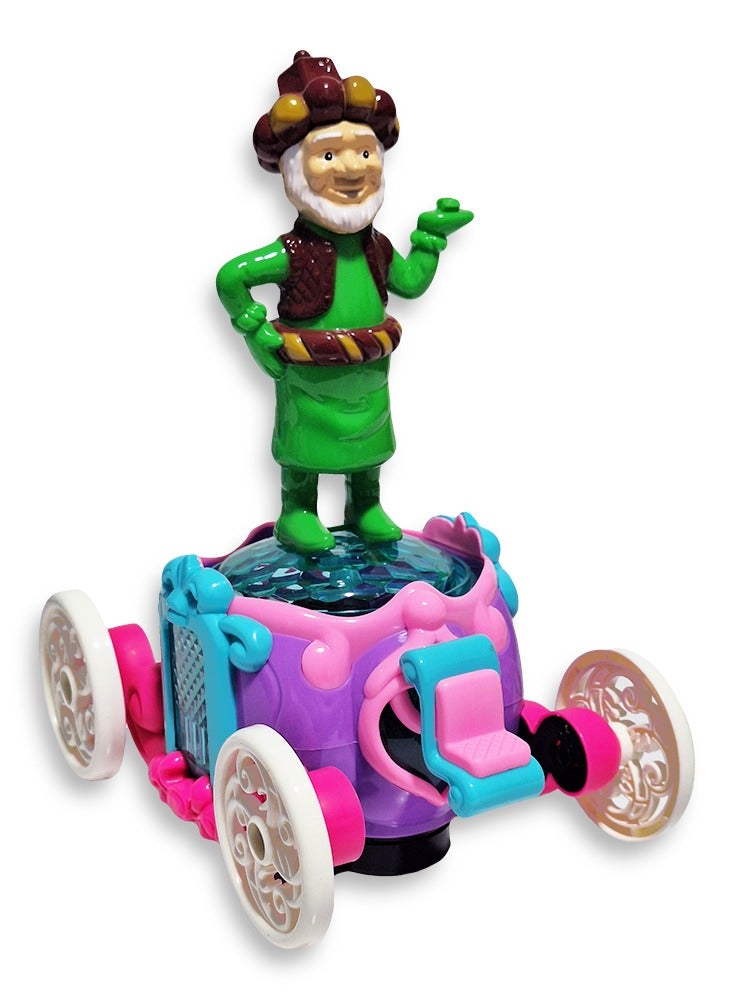 Ramadan Lantern, Great Musical Action Toy for Kids, Dancing Ramadan Lantern with Cartoon Characters on Luminous Moving Classic Cart Cute Ramadan Lanterns, New Ramadan Lantern Toy for Kids, Model ZR179-16, Skinny Man, Green - Image 2