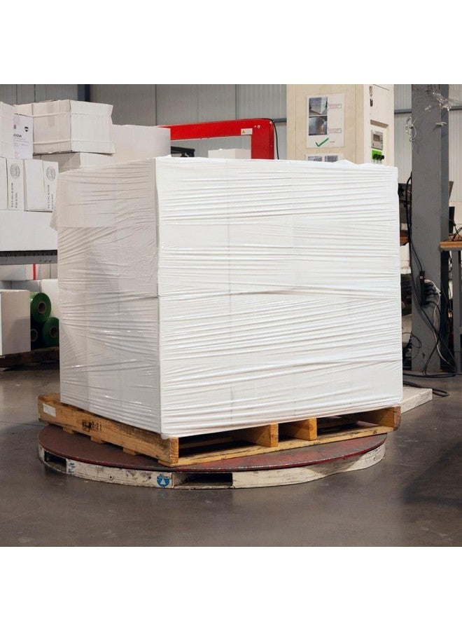 باكيدجينج سابلايز باي ميل Psbm غلاف مطاطي أبيض 1 حزمة 15 بوصة × 1500 قدم 80 قياس البلاستيك التشبث اللون الداكن اليد تمتد فيلم رولز للتغليف نقل منصات التعبئة - Image 4