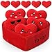 Hollowfly Valentines Day Heart Plush Gift for Her Him Valentines Emotional Plush Gift Heart Stuffed Animals for Husband Wife Girlfriend Boyfriend 5 Love Plushs with Five Love Language in One Basket - Image 2
