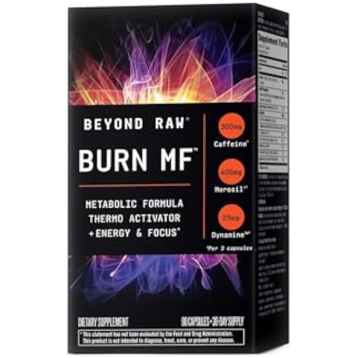 BEYOND RAW بيوند رو بورن MF | صيغة التمثيل الغذائي، منشط حراري، يدعم الطاقة والتركيز | 90 عدد - Image 1