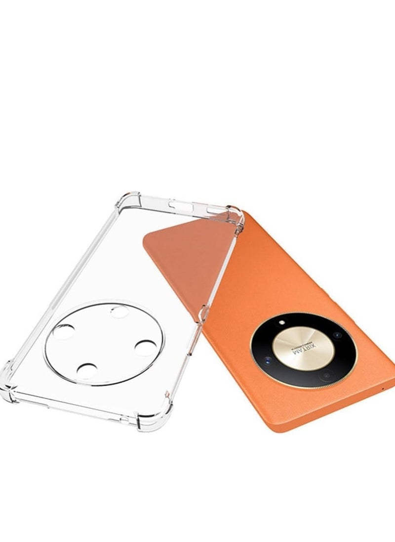 Raxoom غطاء واقي شفاف وواقي شاشة لهاتف Honor X9b 5G - غطاء نحيف ومقاوم للخدوش مع زجاج مقسى وأكياس هوائية في الزوايا الأربعة - Image 2