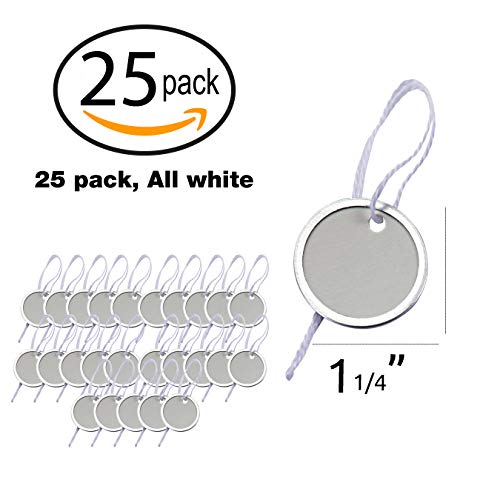 Lucky Line Paper Tag 1-1/4" with String, 25 per Pack, White (27229) - Image 5