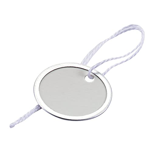 Lucky Line Paper Tag 1-1/4" with String, 25 per Pack, White (27229) - Image 1