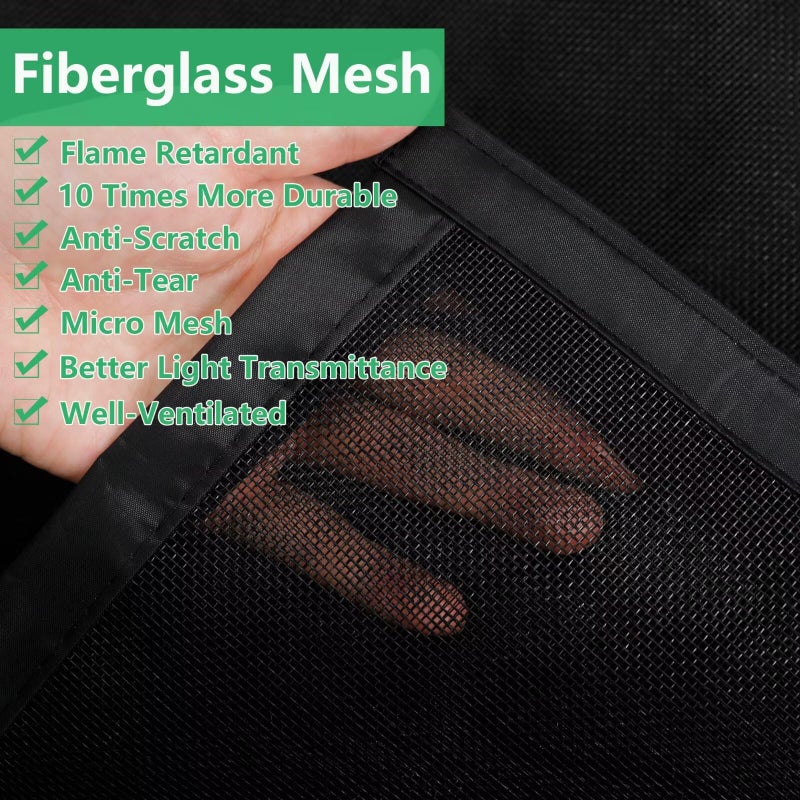 ريلاينسر شاشة باب مغناطيسية من الألياف الزجاجية تناسب حجم الباب 34 بوصة × 82 بوصة شبكة باب شاشة إغلاق تلقائي مع مغناطيسات شبكية لمدخل الفناء وغطاء أبواب ذاتي الإغلاق ومضادة للبعوض ستارة مدخل شبكية - Image 3