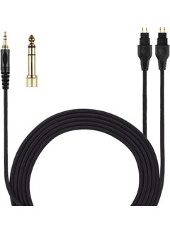 Aookay [Upgraded] Replacement Audio Cable Compatible with Sennheiser HD650, HD600, HD580, HD660S, HD58X, HD565, HD545, HD535, Massdrop HD6XX Nylon Braided Headphones 1.2 Meters/4 Feet (Black)  - Image 1