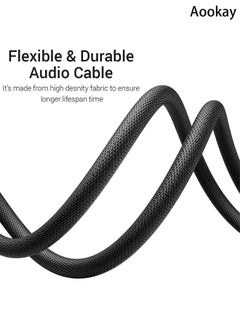 Aookay [Upgraded] Replacement Audio Cable Compatible with Sennheiser HD650, HD600, HD580, HD660S, HD58X, HD565, HD545, HD535, Massdrop HD6XX Nylon Braided Headphones 1.2 Meters/4 Feet (Black)  - Image 3