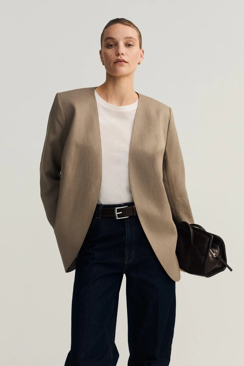 H&M Collarless blazer
