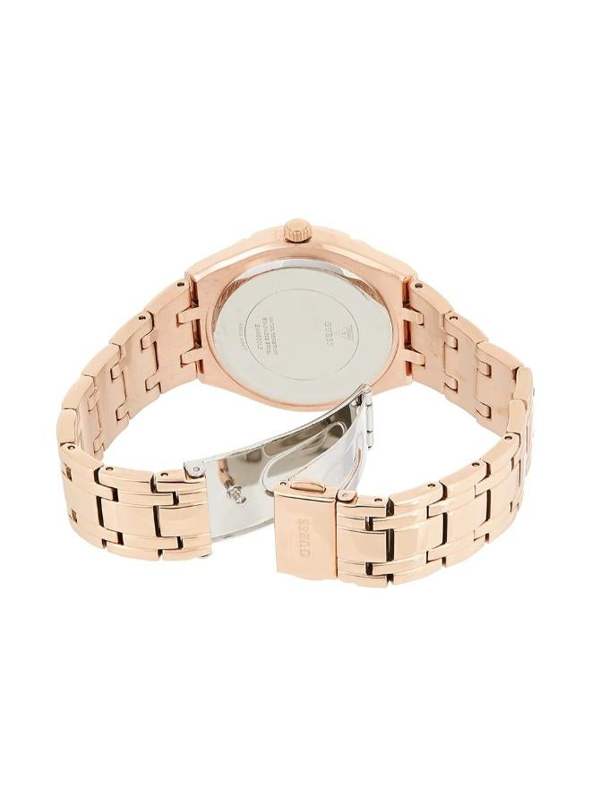 Guess Cosmo Diamonds Silver Dial Rose Gold Steel Strap Watch For Women - GW0033L3 - Image 3