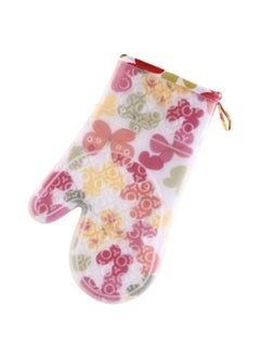 Generic 1pc Thick Silicone Baking Oven Mitt Heat Resistant Kitchen Gloves Butterflies Multicolor  - Image 4