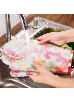 Generic 1pc Thick Silicone Baking Oven Mitt Heat Resistant Kitchen Gloves Butterflies Multicolor  - Image 3