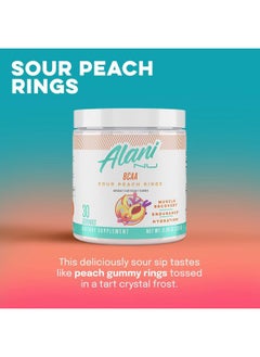 Alani Nu BCAA Sour Peach Ring | Branch Chain Essential Amino Acids | 2:1:1 Formula | Supplement Powder | Muscle Recovery Vitamins for Post-Workout | 30 Servings  - Image 4