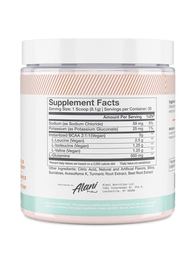 Alani Nu BCAA Sour Peach Ring | Branch Chain Essential Amino Acids | 2:1:1 Formula | Supplement Powder | Muscle Recovery Vitamins for Post-Workout | 30 Servings  - Image 2