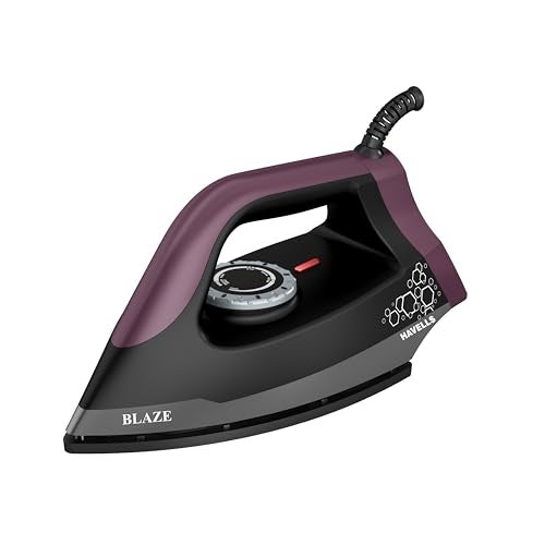 Havells Blaze Dry Iron 2 KG Heavy Weight Dry Iron| 1250W| American Heritage Non-stick Coated Sole Plate For Smooth Gliding & Long Life| Aerodynamic Design| 2 Year Manufacturer Warranty (Black) - Image 1