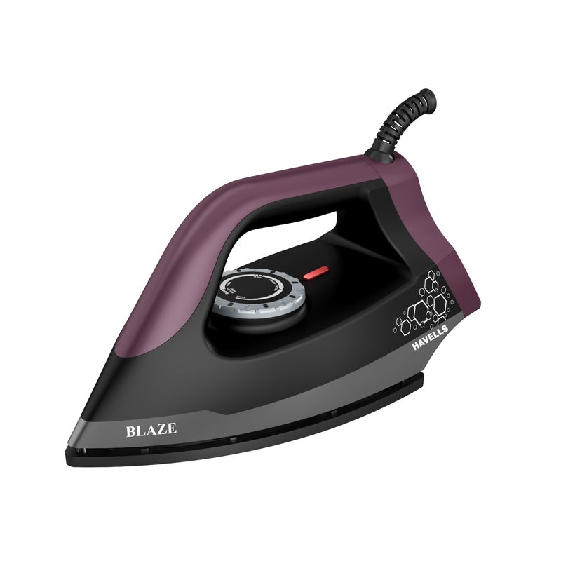 Havells Blaze Dry Iron 2 KG Heavy Weight Dry Iron| 1250W| American Heritage Non-stick Coated Sole Plate For Smooth Gliding & Long Life| Aerodynamic Design| 2 Year Manufacturer Warranty (Black) - Image 5