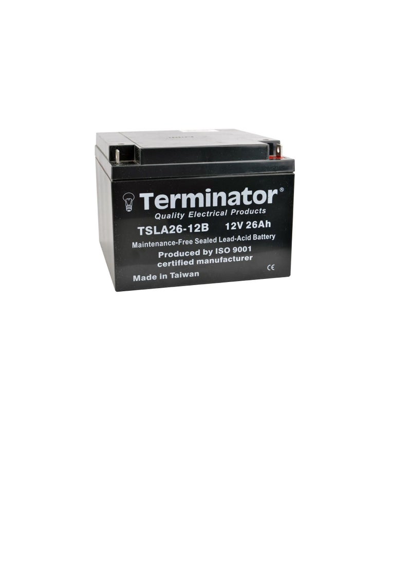 Terminator Sealed Lead Acid Battery 12V-26Ah TSLA 26-12 - pzsku/Z2987B4B117105B5D4413Z/45/_/1669293571/3e936c71-1312-4aef-aacd-b3190d616d20