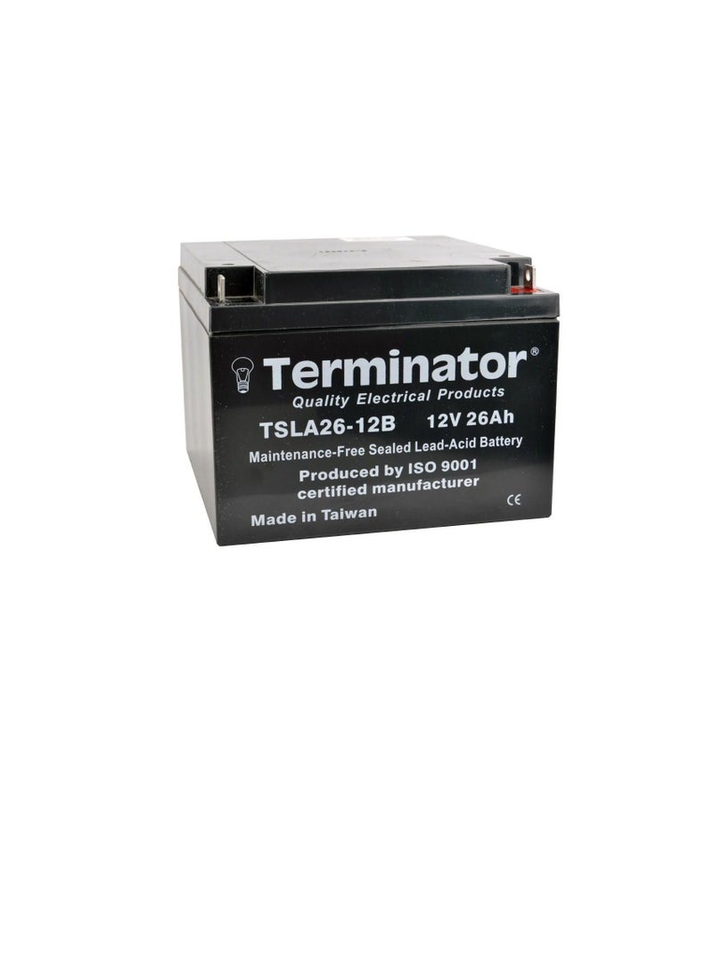 Terminator Sealed Lead Acid Battery 12V-26Ah TSLA 26-12 - pzsku/Z2987B4B117105B5D4413Z/45/_/1669293571/d038e52d-0df1-4024-aa5e-9b830b6cf43a