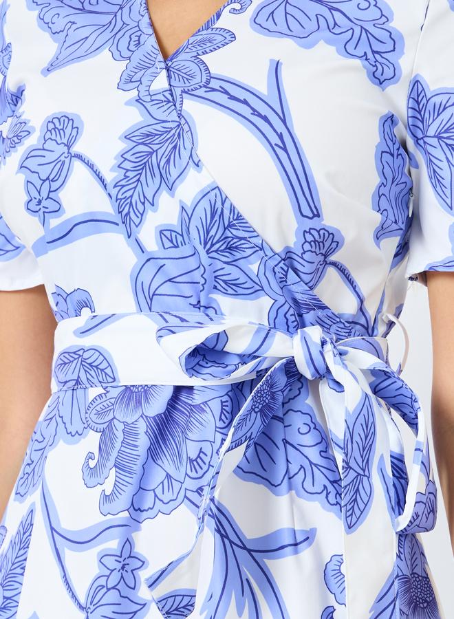 ستايلي فستان طويل بطبعة زهور - Image 4